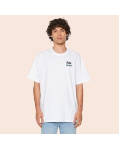 Greys&Blues Pima Oversized Round neck T-Shirt-White